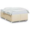 vidaXL Estructura de cama sin colch&oacute;n tela crema 120x190 cm