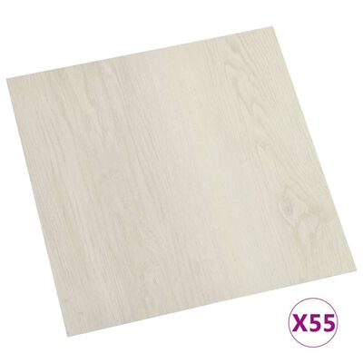 vidaXL Lamas para suelo autoadhesivas 55 piezas PVC 5,11 m² beige