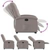 vidaXL Sill&oacute;n reclinable elevable tela gris taupe