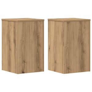 vidaXL Soportes de plantas 2 uds madera roble artisian 30x30x50 cm