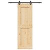 vidaXL Puerta corredera con herrajes madera maciza de pino 70x210 cm