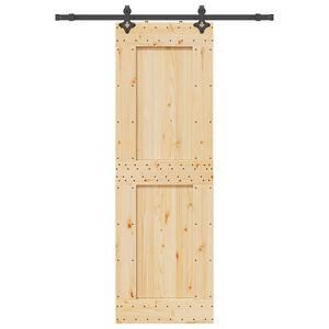 vidaXL Puerta corredera con herrajes madera maciza de pino 70x210 cm