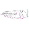 vidaXL Invernadero con estructura de acero verde 110 m² 22x5x2,3 m