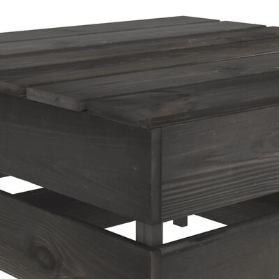 vidaXL Set de muebles de jardín 6 pzas madera de pino impregnada gris