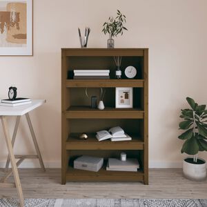 vidaXL Estanter&iacute;a madera maciza de pino marr&oacute;n miel 80x35x126 cm