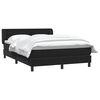 vidaXL Cama box spring con colch&oacute;n terciopelo negro 140x210 cm