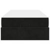 vidaXL Estructura de cama con colchón 2 pcs Negro Terciopelo
