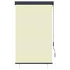 vidaXL Estor enrollable de exterior color crema 100x250 cm
