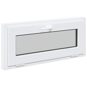 vidaXL Ventana de s&oacute;tano RISOR 90 x 40 cm PVC y vidrio Blanco