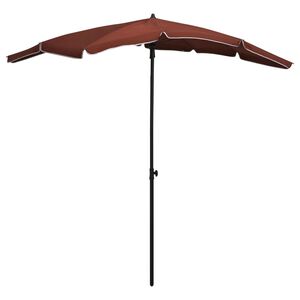 vidaXL Sombrilla de jard&iacute;n con palo terracota 200x130 cm