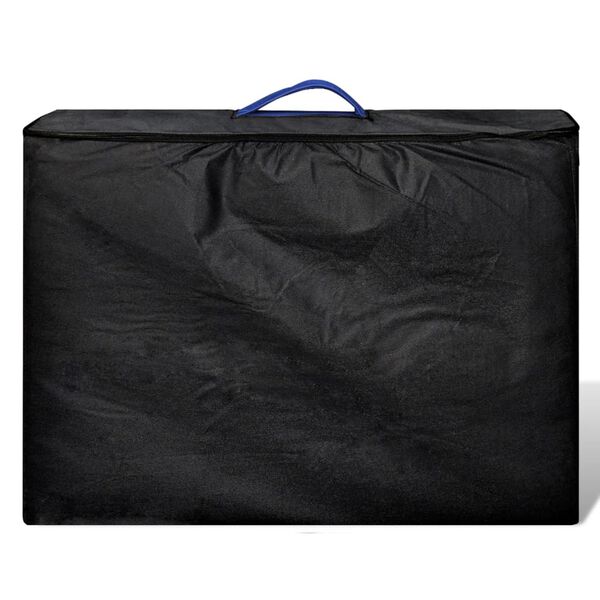 vidaXL Camilla de masaje plegable 2 zonas estructura de madera azul