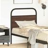vidaXL Cabecero de acero y madera de ingenier&iacute;a marr&oacute;n roble 75 cm