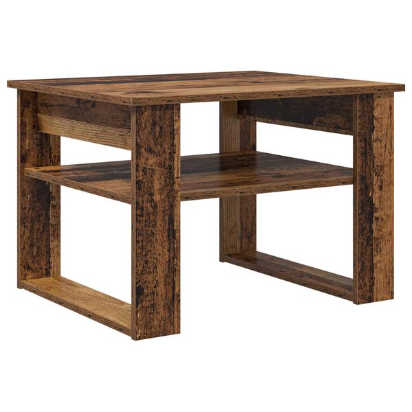 vidaXL Mesa de Caf&eacute; Madera vieja 64 x 54 x 44 cm Madera de ingenier&iacute;a