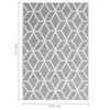 vidaXL Alfombra de exterior ARAKIL gris 140x200 cm PP