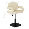 vidaXL Silla de comedor giratoria tela color crema