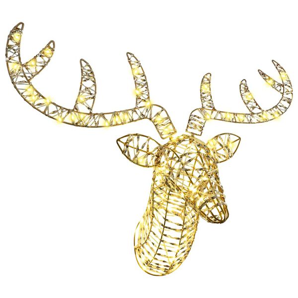 vidaXL trineo tirado por reno con 140 LED c&aacute;lido 60 cm PET