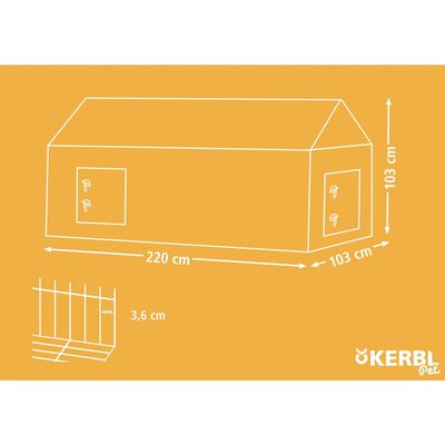Kerbl Recinto exterior animales pequeños barrera cromado 220x103x103cm