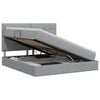 vidaXL Cama con almacenamiento y colch&oacute;n Gris Claro 140 x 190 cm tela