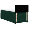 vidaXL Cama box spring con colch&oacute;n terciopelo verde oscuro 90x200 cm
