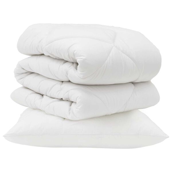 vidaXL Edred&oacute;n con almohada 2 pcs Microfibra