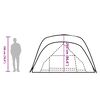 vidaXL Tienda familiar con porche 4 personas impermeable gris naranja