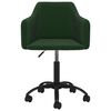 vidaXL Sillas de comedor giratorias 4 uds terciopelo verde oscuro
