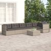 vidaXL Set de muebles de jard&iacute;n 6 pzas y cojines rat&aacute;n sint&eacute;tico gris