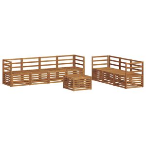 vidaXL Juegos de sof&aacute;s 8 pcs Natural Madera de Acacia S&oacute;lida