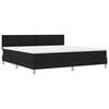 vidaXL Cama Box Spring LED con tiras LED Negro 200 x 200 cm tela