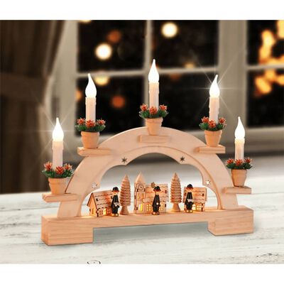 HI Arco de Navidad ornamental con luz de bienvenida