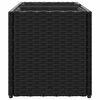 vidaXL Jardineras con 2 maceteros 2 uds rat&aacute;n PE negro 72x30x32 cm