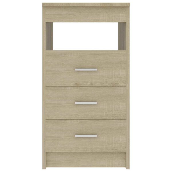 vidaXL Cajonera de madera contrachapada color roble Sonoma 40x50x76 cm