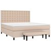 vidaXL Cama box spring con colch&oacute;n cuero sint&eacute;tico capuchino 160x200cm