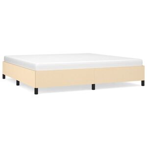 vidaXL Cama sin colch&oacute;n tela color crema 200x200 cm