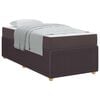vidaXL Estructura de cama con colch&oacute;n Marr&oacute;n Oscuro 100 x 200 cm tela
