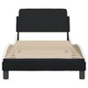 vidaXL Estructura de cama Dover cuero sint&eacute;tico negro blanco 90x190 cm