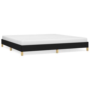 vidaXL Cama sin colch&oacute;n tela negro 200x200 cm