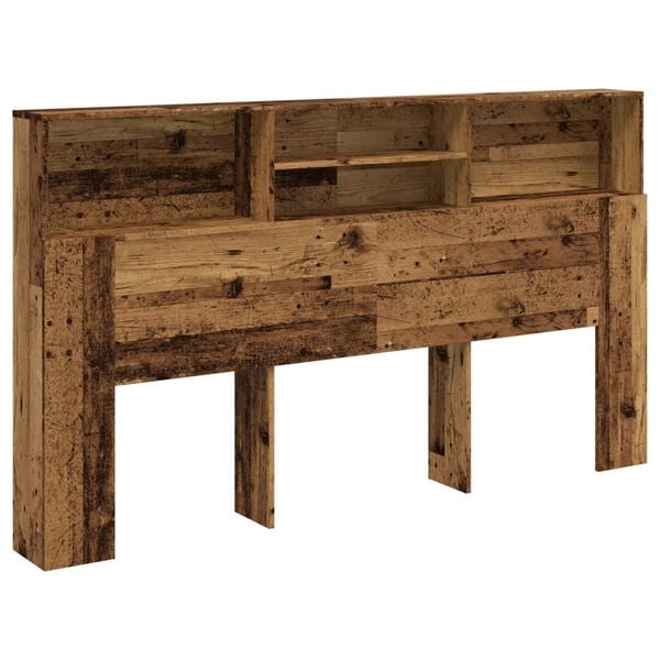 vidaXL Cabecero armario madera ingenier&iacute;a envejecida 180x19x103,5 cm