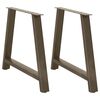 vidaXL Patas para mesa de comedor en forma de A (2 unidades, 100 x 72-73 cm, acero)