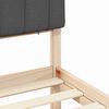 vidaXL Estructura de Cama con Cabecera Tapizada Gris oscuro