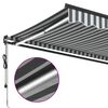 vidaXL Toldo retr&aacute;ctil autom&aacute;tico luz LED antracita blanco 500x350 cm