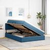 vidaXL Cama con almacenamiento Azul Oscuro 140 x 190 cm Terciopelo