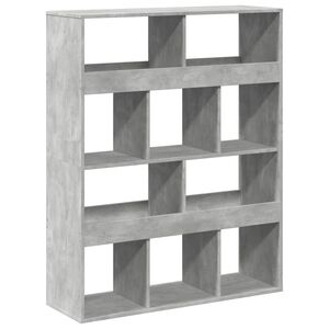 vidaXL Separador de ambientes madera gris hormig&oacute;n 100x33x125,5 cm