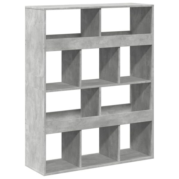 vidaXL Separador de ambientes madera gris hormig&oacute;n 100x33x125,5 cm