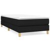 vidaXL Cama box spring con colch&oacute;n tela negro 100x200 cm