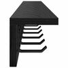 vidaXL Perchero de pared Roble Negro 100 x 10,5 x 10,5 cm