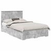 vidaXL Estructura de cama con caj&oacute;n Gris Concreto 120 x 200 cm