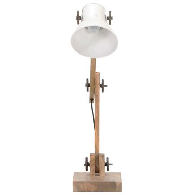 vidaXL Lámpara de mesa industrial redonda blanca 58x18x90 cm E27