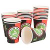 vidaXL Tazas de caf&eacute; de papel 1000 uds 12oz 300ml rojo y negro