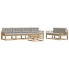vidaXL Conjunto de sof&aacute;s de exterior 6 uds. Blanco y Gris Claro